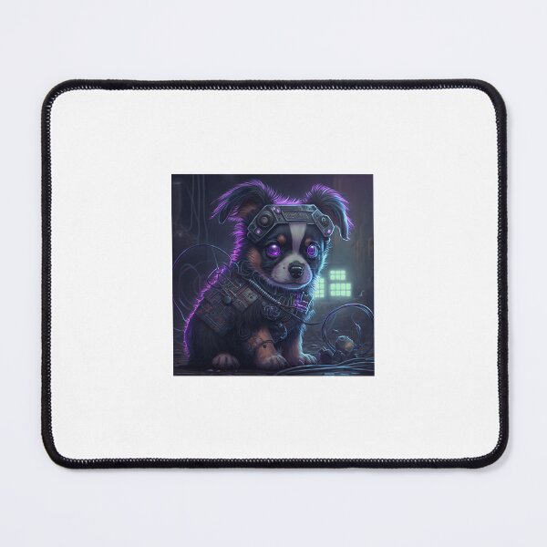 Item preview, cute cyberpunk dog designed and sold by Dark Fantasy Store.