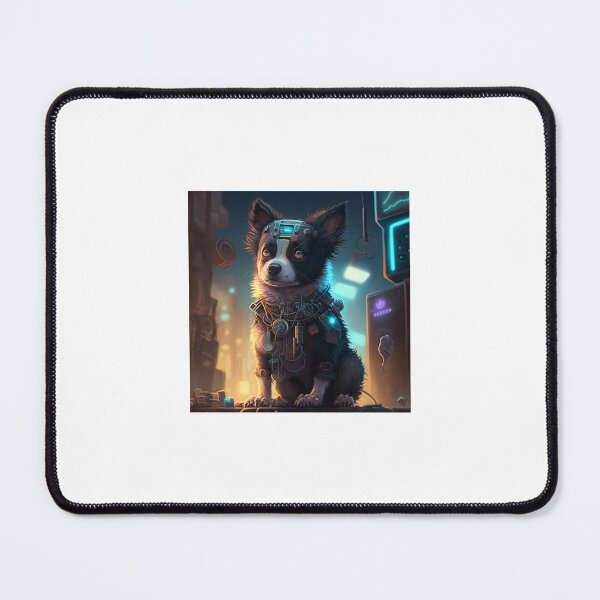 Item preview, cute cyberpunk dog designed and sold by Dark Fantasy Store.