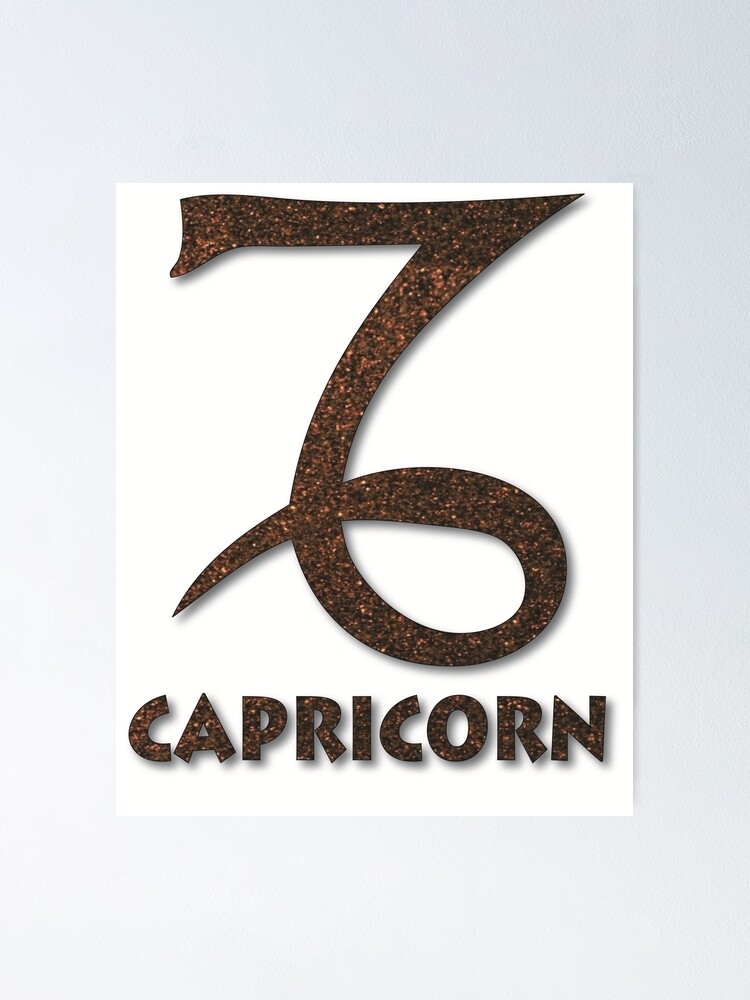 Capricorn astrological zodiac sign. December 22 to January 19. The 10th astrological sign of the zodiac Poster