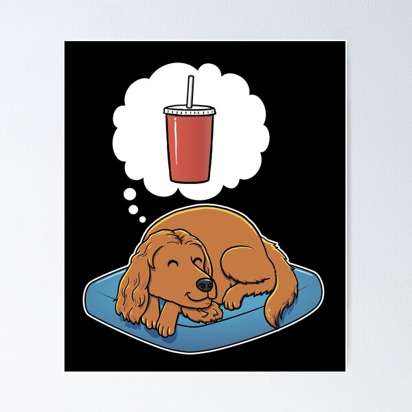 Item preview, English Cocker Spaniel dreaming about Soda designed and sold by DoggieDelights.