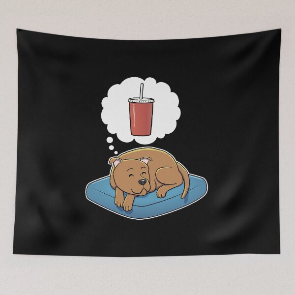Item preview, Staffordshire Bull Terrier dreaming about Soda designed and sold by DoggieDelights.