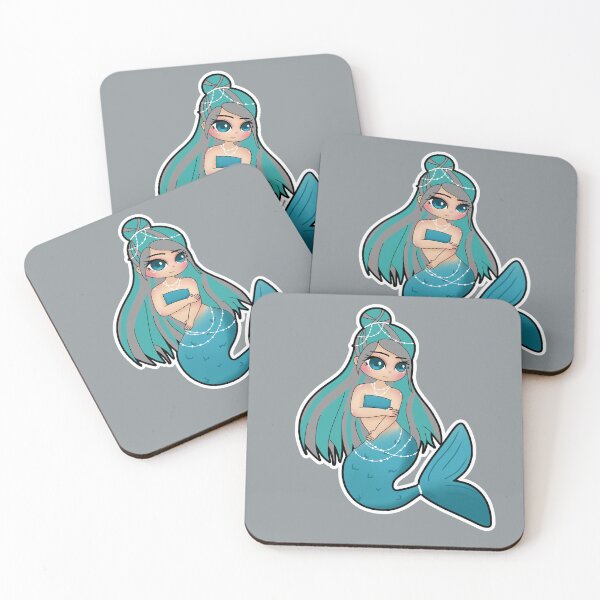 Item preview, Blue Cute Mermaid Pearls Anime Chibi Clipart Sticker designed and sold by SinaBaniArt.
