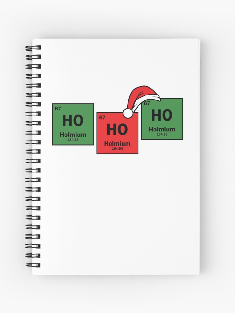 Cuaderno de espiral «Ho Ho Ho | Elemento de Navidad Santa química» de  TeeTimeGuys | Redbubble
