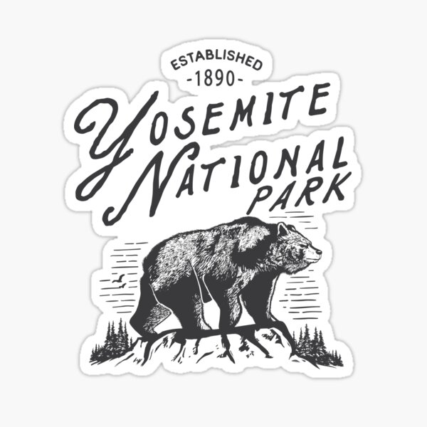 Item preview, Yosemite National Park Bear Yosemite Established 1890 designed and sold by YuliyaR.