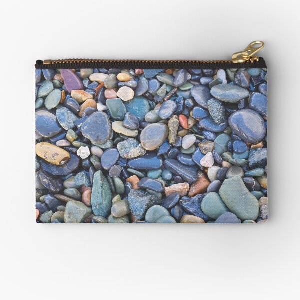 Wet Beach Stones Zipper Pouch