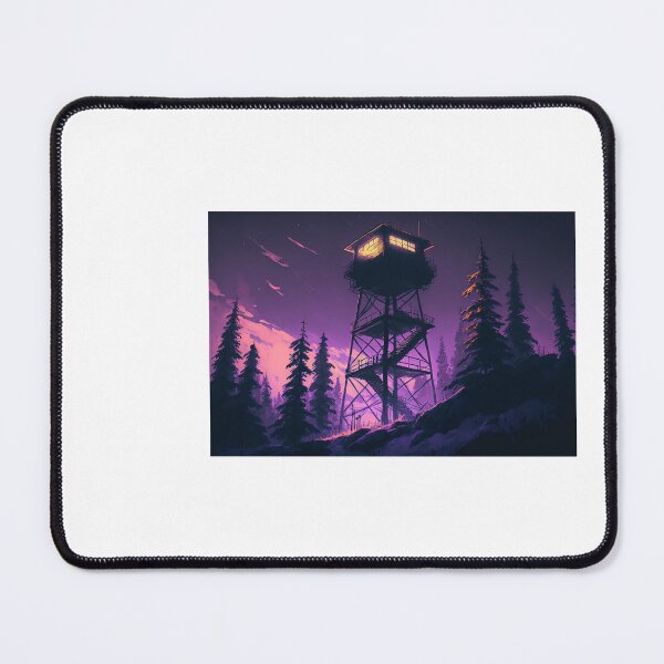 Item preview, Firewatch purple wooden tower aesthetic designed and sold by Dark Fantasy Store.