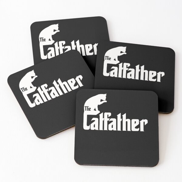 Item preview, The Catfather - white on black designed and sold by AntibodyDP7.