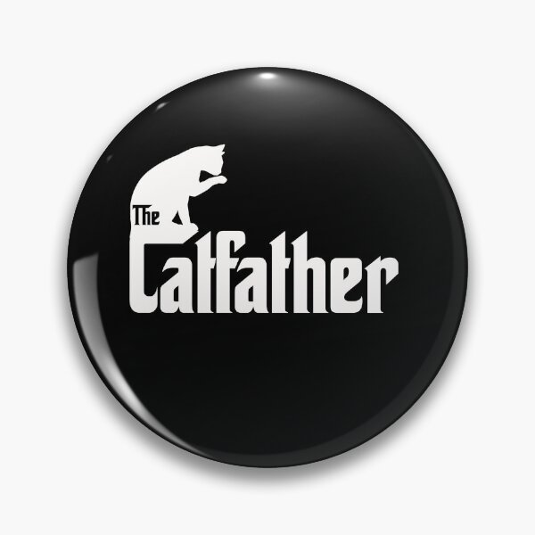 Item preview, The Catfather - white on black designed and sold by AntibodyDP7.