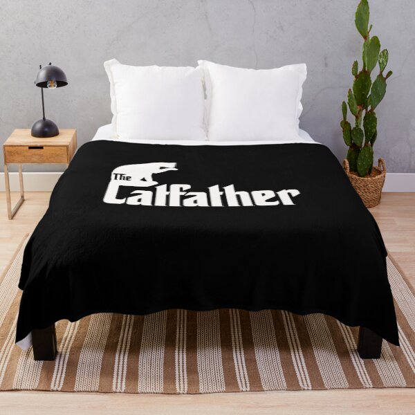 Item preview, The Catfather - white on black designed and sold by AntibodyDP7.