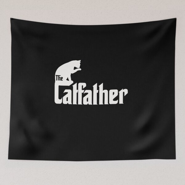 Item preview, The Catfather - white on black designed and sold by AntibodyDP7.