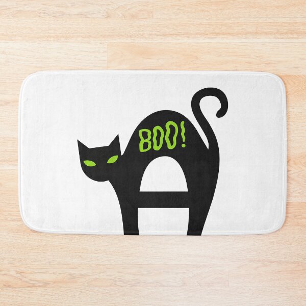 Item preview, Halloween scary black cat monogram letter A designed and sold by Arkadina.