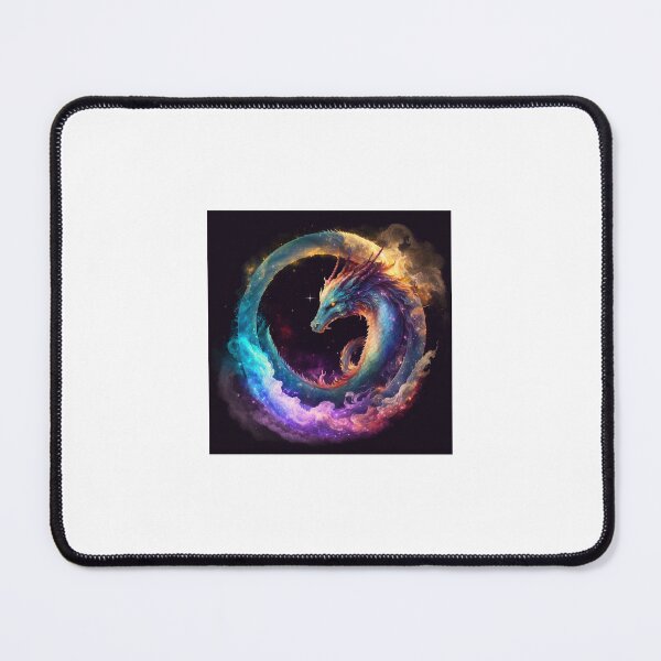 Item preview, Rainbow dragon in galaxy circle designed and sold by Dark Fantasy Store.