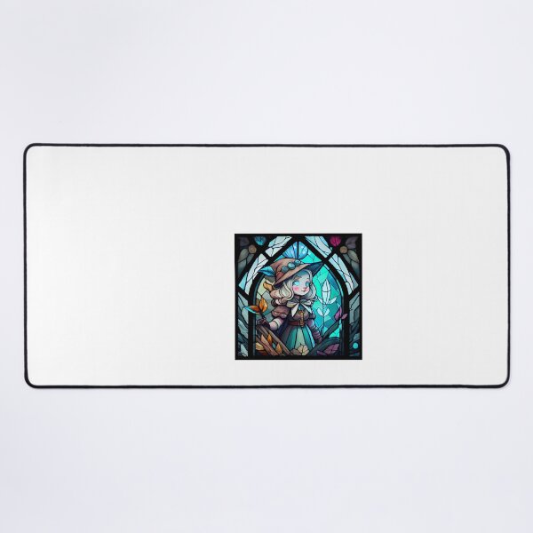 Item preview, Church glass art magic elf blonde with blue eyes designed and sold by Dark Fantasy Store.