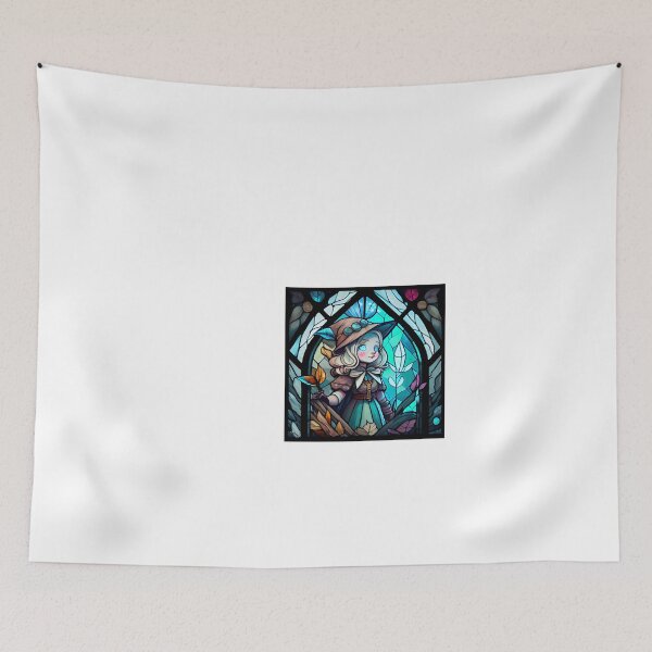 Item preview, Church glass art magic elf blonde with blue eyes designed and sold by Dark Fantasy Store.