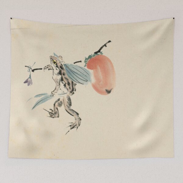 Item preview, Frog with Persimmon - Kawanabe Kyosai designed and sold by NineVi.