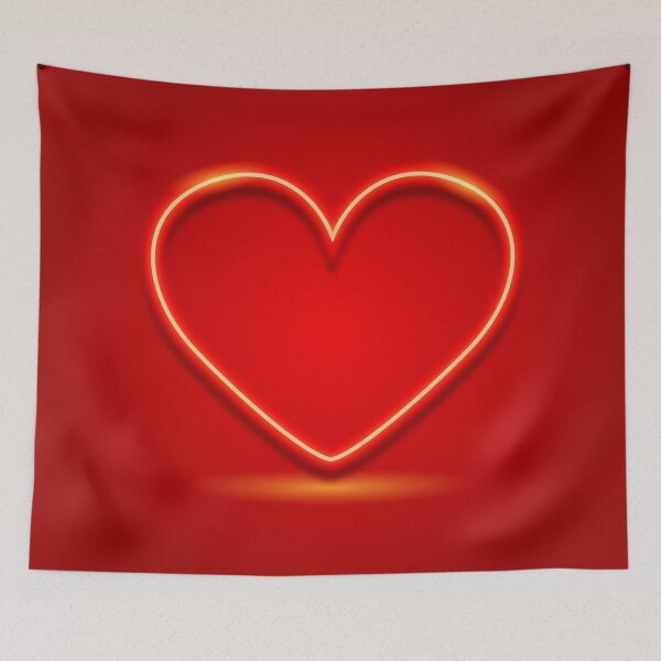 Item preview,  valentines day neon style greeting design with heart designed and sold by SabinArt.