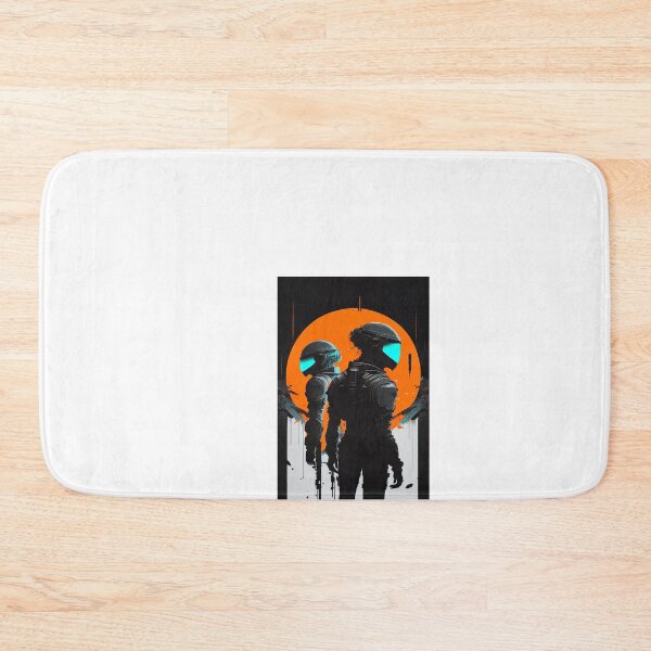 Item preview, Two retro wave space characters with sun in front of them designed and sold by Dark Fantasy Store.