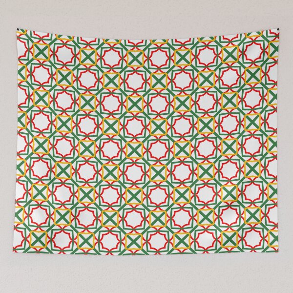 Item preview, Green lattice repeat pattern designed and sold by OutOfNowhere.
