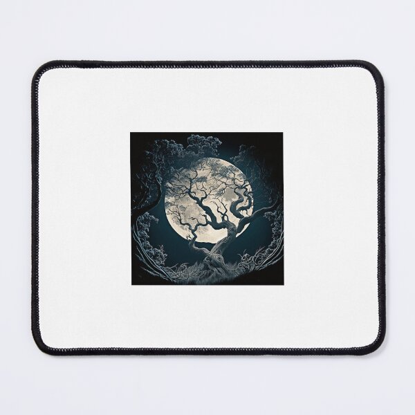 Item preview, Dark night with big white moon old tree designed and sold by Dark Fantasy Store.
