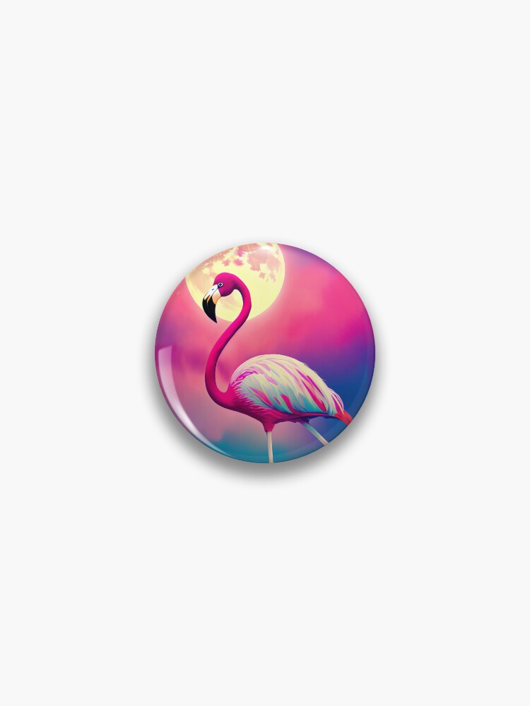 Colorful Cute Pink Flamingo Bird Art