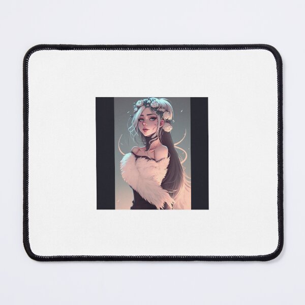 Item preview, Anime woman character in white fur and white hair and blue eyes designed and sold by Dark Fantasy Store.
