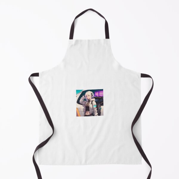 Item preview, anime cyberpunk woman with white hair and blue eyes designed and sold by Dark Fantasy Store.