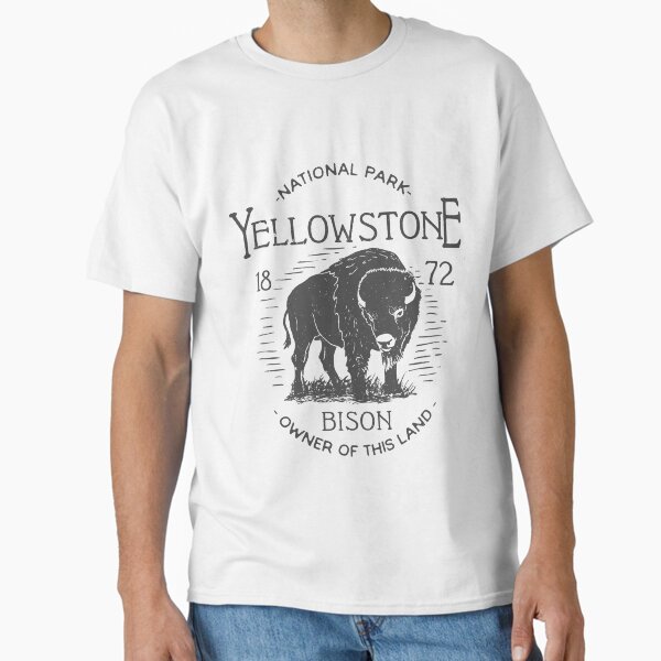 Item preview, Yellowstone National Park Bison Owner of This Land I love hiking Tee designed and sold by YuliyaR.