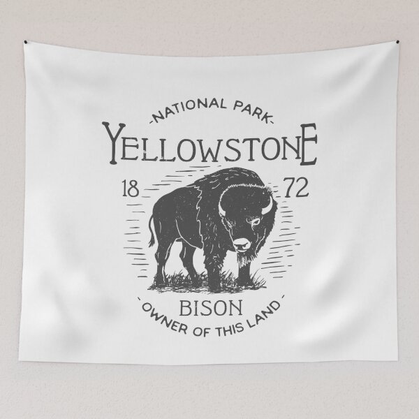 Item preview, Yellowstone National Park Bison Owner of This Land I love hiking Tee designed and sold by YuliyaR.