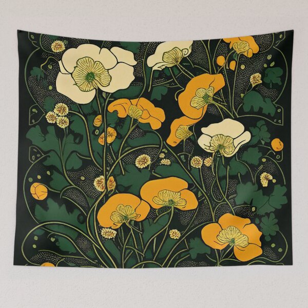 Item preview, Retro Buttercups (variation) designed and sold by SamJanner.