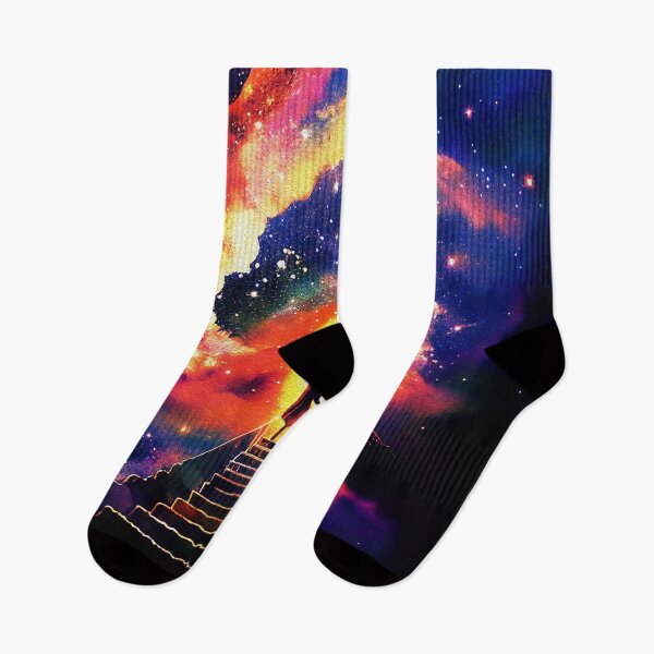 Item preview, Starry Sky Fantasy Oil Painting of a Loving Couple Standing on Stairs designed and sold by Trendy Valley .