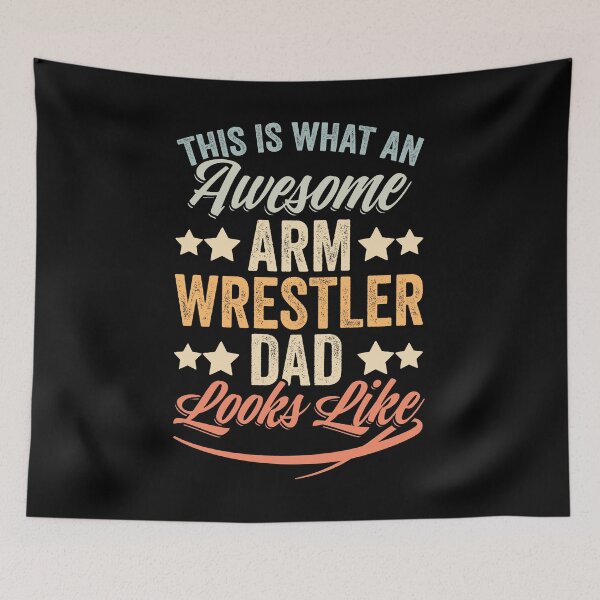 Item preview, Retro Arm Wrestling Dad For Arm Wrestling Tournament Champs designed and sold by Nessshirts.
