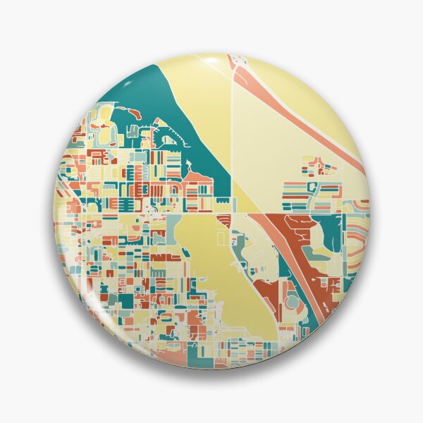 Item preview, Palm Springs California map in mozaique colors designed and sold by chrlalexandru.