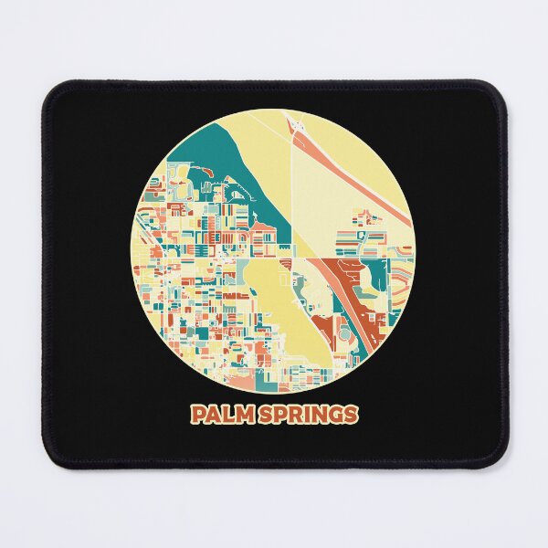 Item preview, Palm Springs California map in mozaique colors designed and sold by chrlalexandru.