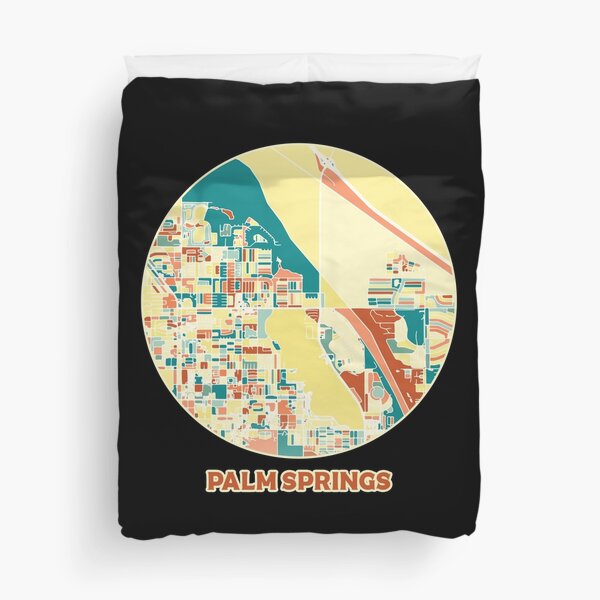 Item preview, Palm Springs California map in mozaique colors designed and sold by chrlalexandru.