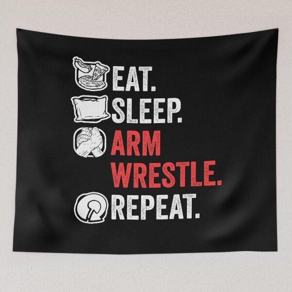 Item preview, Eat Sleep Arm Wrestle Repeat Awesome Arm Wrestling Champion designed and sold by Nessshirts.