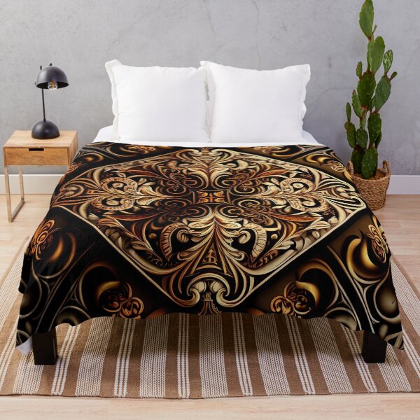 Item preview, Ornamental Gold on Black Plaid Design designed and sold by Juliascutecornr.