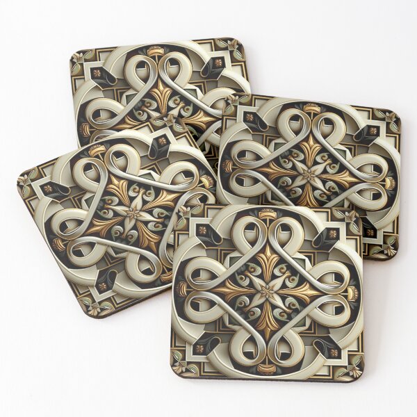 Item preview, Ornamental Ivory Gold Plaid Design designed and sold by Juliascutecornr.