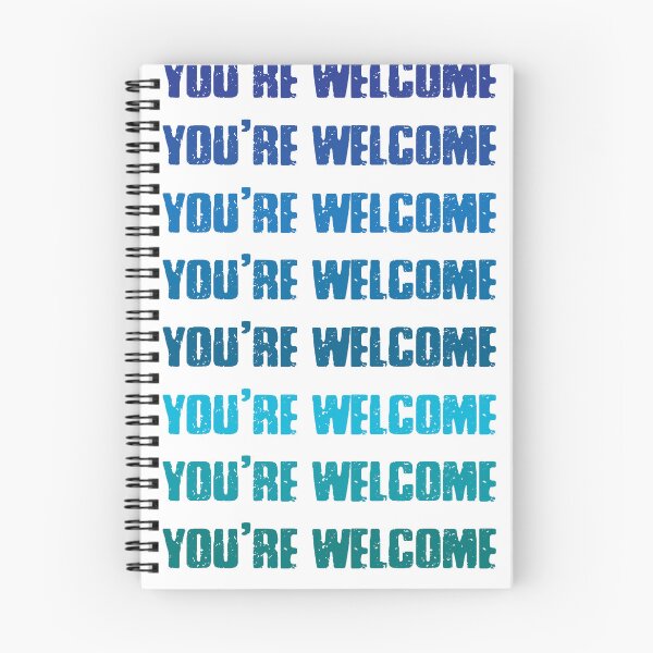 Item preview, YOU'RE WELCOME - TEXT IN SHADES OF BLUE AND GREEN designed and sold by scarabtees.