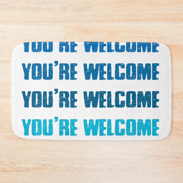 Item preview, YOU'RE WELCOME - TEXT IN SHADES OF BLUE AND GREEN designed and sold by scarabtees.