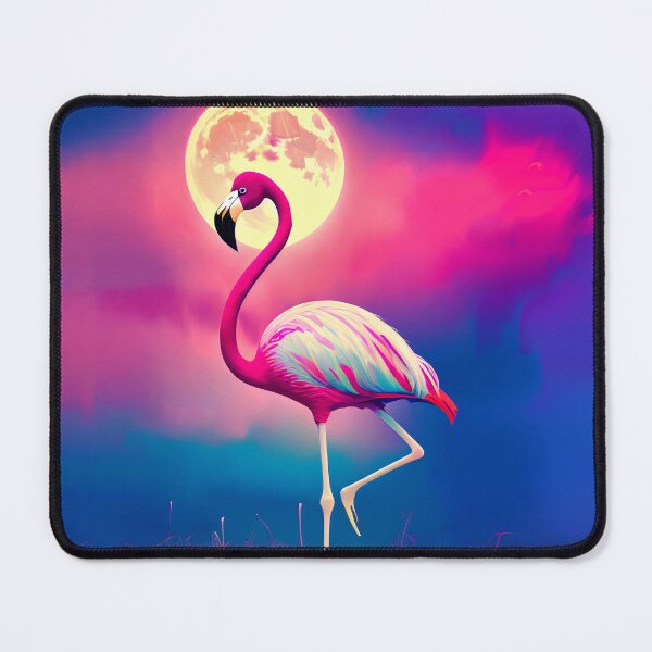 Item preview, Colorful Cute Pink Flamingo Bird Art designed and sold by Blok45.