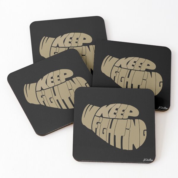 Item preview, KEEP FIGHTING - minimalist motivational artwork by Jo Willem ART for hall office home office living room bedroom strong words designed and sold by JoWillem.
