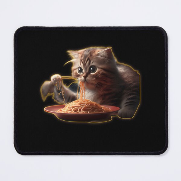 Item preview, Cute Cat Eating Spaghetti designed and sold by MaRa ★★★★★.