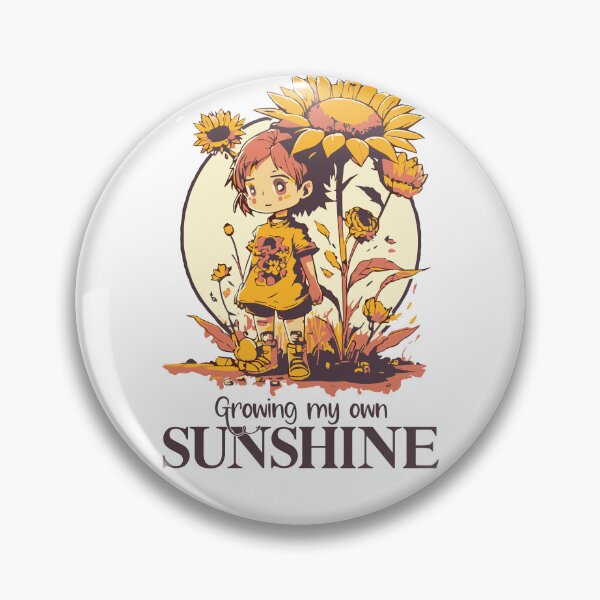 Item preview, "Growing My Own Sunshine", Cute Gardening Anime Style designed and sold by emmjott.
