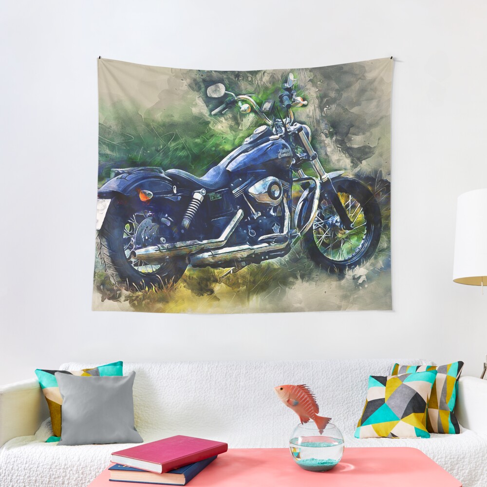 "Harley Davidson" Tapestry for Sale by MitchellAK Redbubble