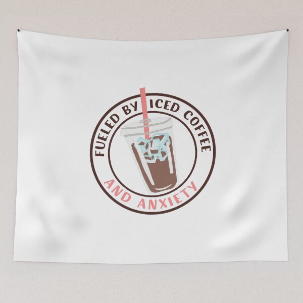 Item preview, Iced Coffee And Anxiety  designed and sold by zakariadesigner.