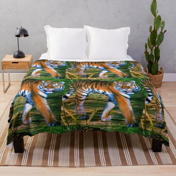 Item preview, Beautiful Tiger in the lush green mountains in the sunshine is absolutely amazing. designed and sold by Tiannalaw.