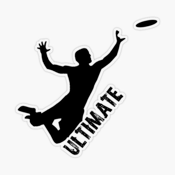 Ultimate Frisbee Silhouette | Frisbee Jumping Catch | Art Board Print