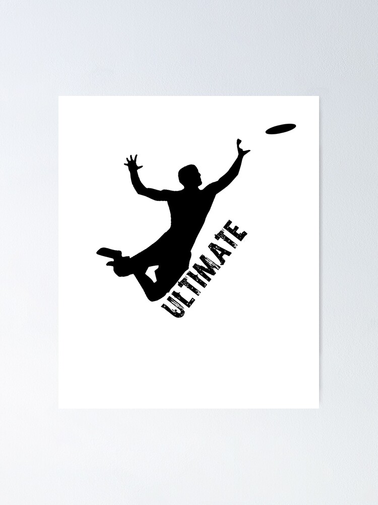 Ultimate Frisbee Silhouette, Frisbee Jumping Catch Poster for Sale by  TeeTimeGuys