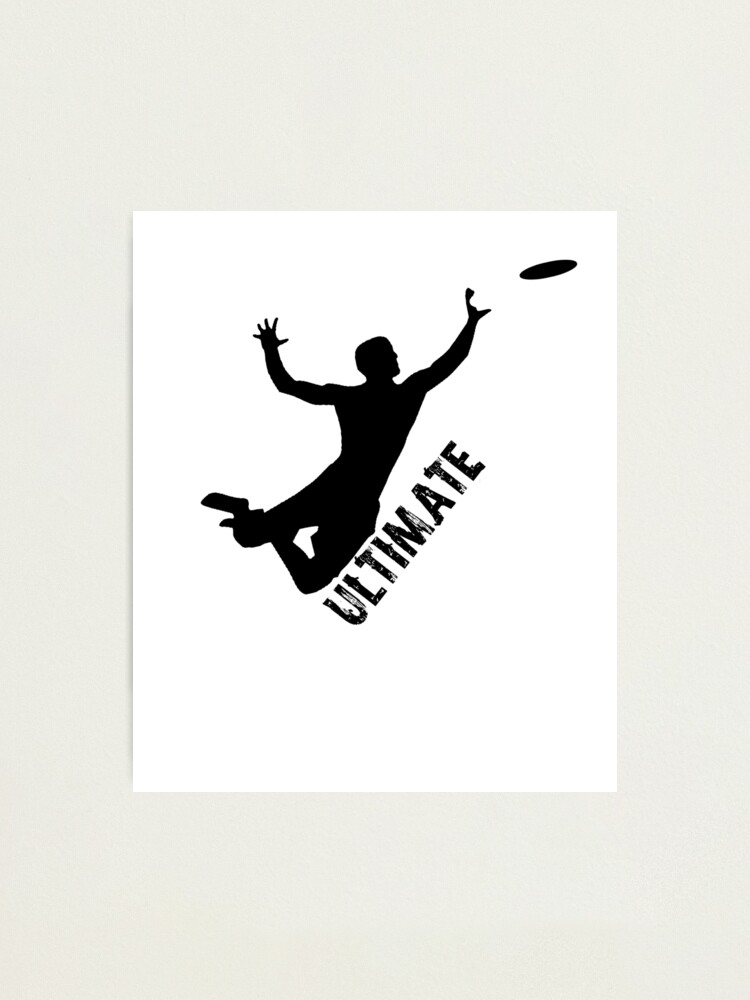 Ultimate Frisbee Silhouette  Frisbee Jumping Catch Poster for