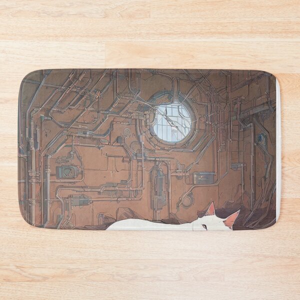 Item preview, Fox resting in a space warehouse - Cyberpunk designed and sold by joejiing.